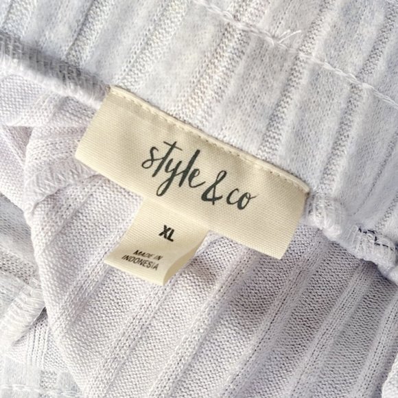 NWT Style & Co Super Soft Ribbed Fuzzy Joggers Light Blue Tie Dye Size XL - Picture 11 of 12